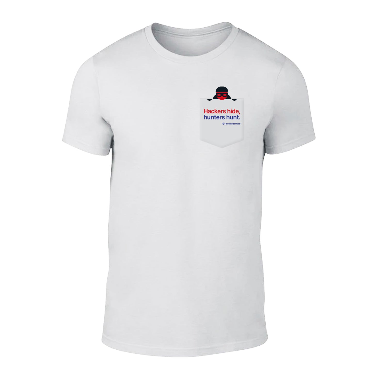 Pocket Tee - Hackers hide, hunters hunt.
